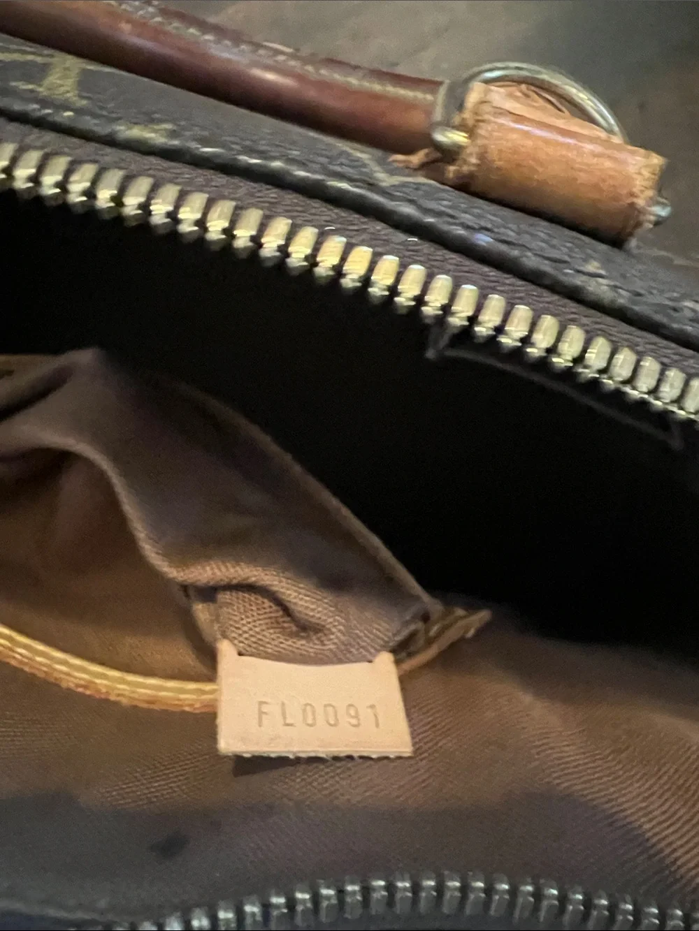 Louis Vuitton Brown Monogram Canvas Toiletry Bag with Tan Leather Trim
